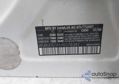 2009 Mercedes-Benz E 350 4Matic из США, поврежденный, VIN WDBUF87X69B378342